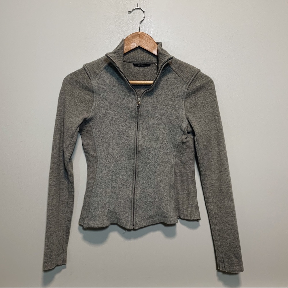 Elie Tahari - grey zipped jacket